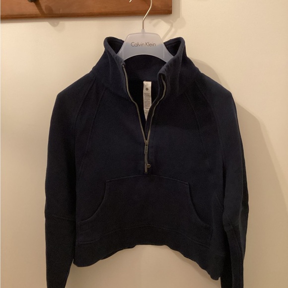 Lululemon Scuba Funnel neck half zip Navy Sweatshirt(M/L) - Picture 5 of 9